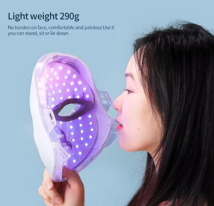 Wireless 7-Color LED Face Mask for Skin Rejuvenation — Photon Light Therapy for Acne, Wrinkles and Radiant Skin
