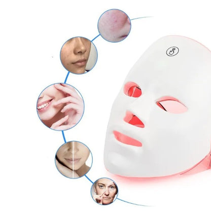 Wireless 7-Color LED Face Mask for Skin Rejuvenation — Photon Light Therapy for Acne, Wrinkles and Radiant Skin